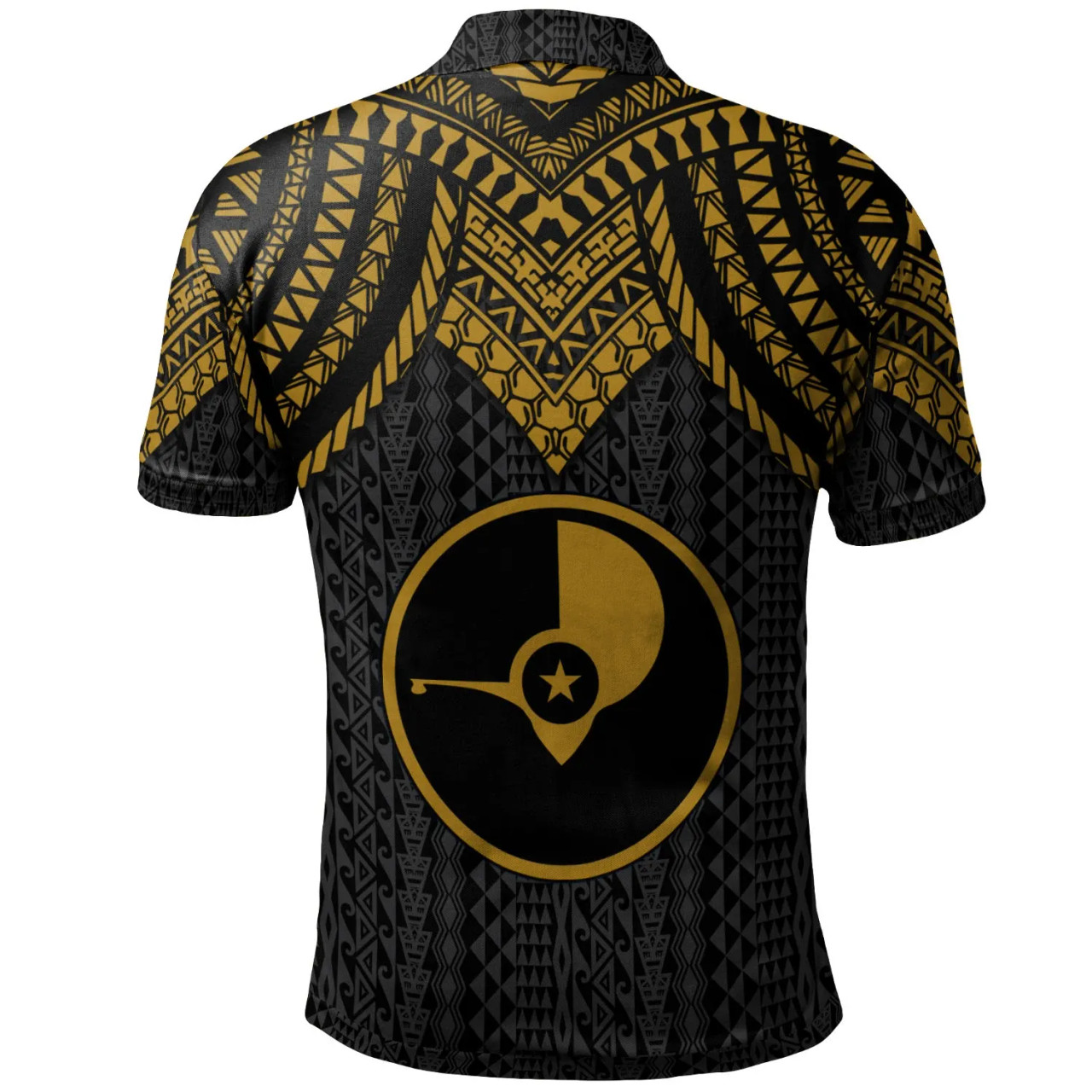 Yap Polo Shirt - Polynesian Armor Style Gold 2