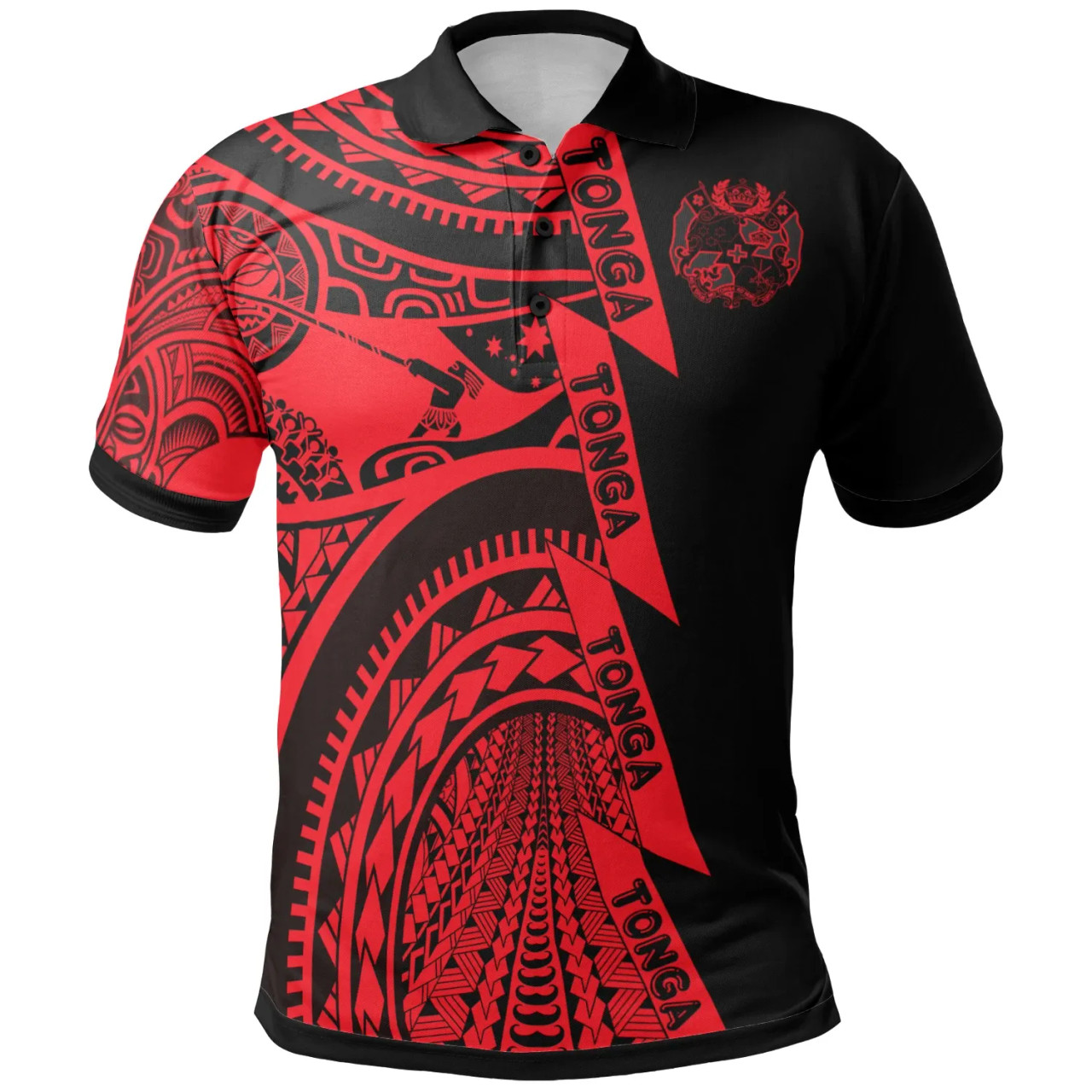 Polynesian Tonga Polo Shirts - Maui Moana Tattoo with Seal Tonga