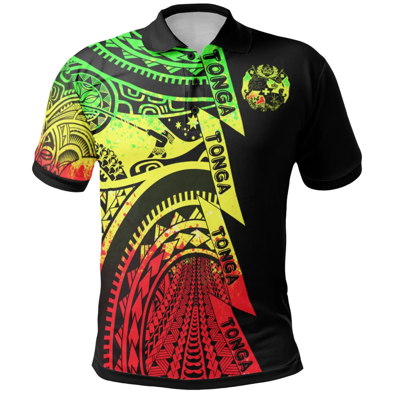 Polynesian Tonga Polo Shirts - Maui Moana Tattoo with Seal Tonga