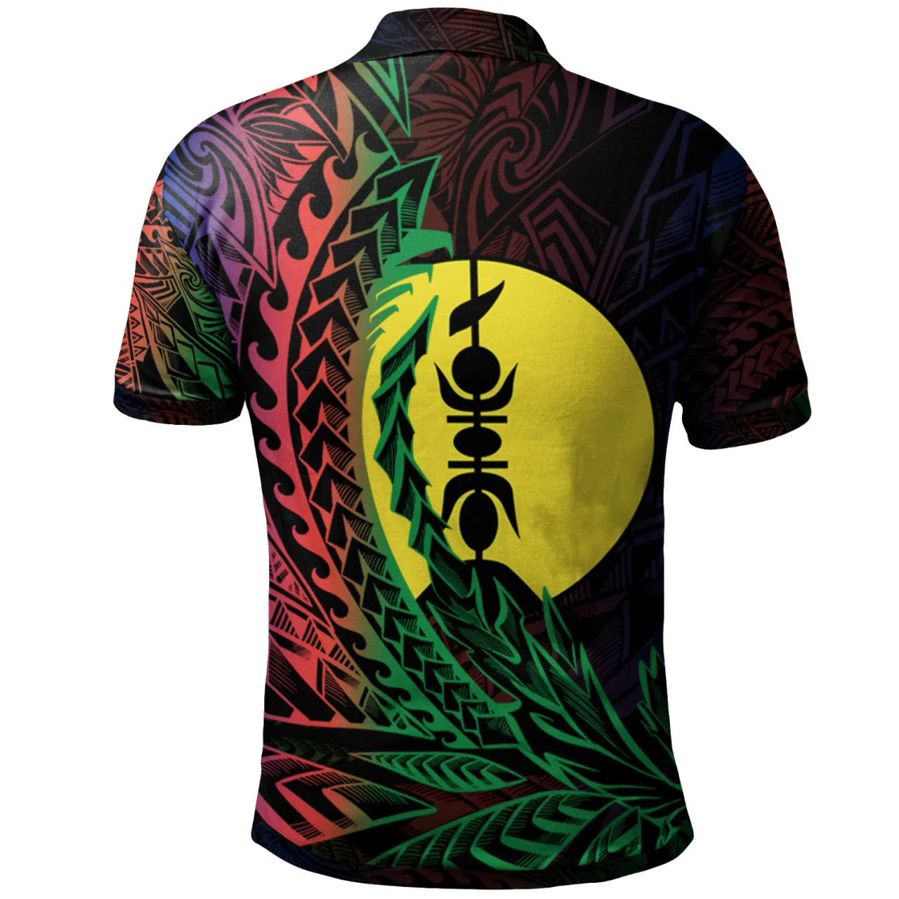 New Caledonia Polo Shirt - Kaala-GomeÌn Wings Style Flag Color 2