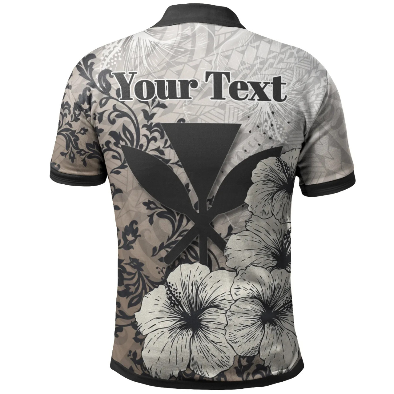 Kanaka Maoli Polo - Custom Personalised Vintage Luxury Floral Style 2