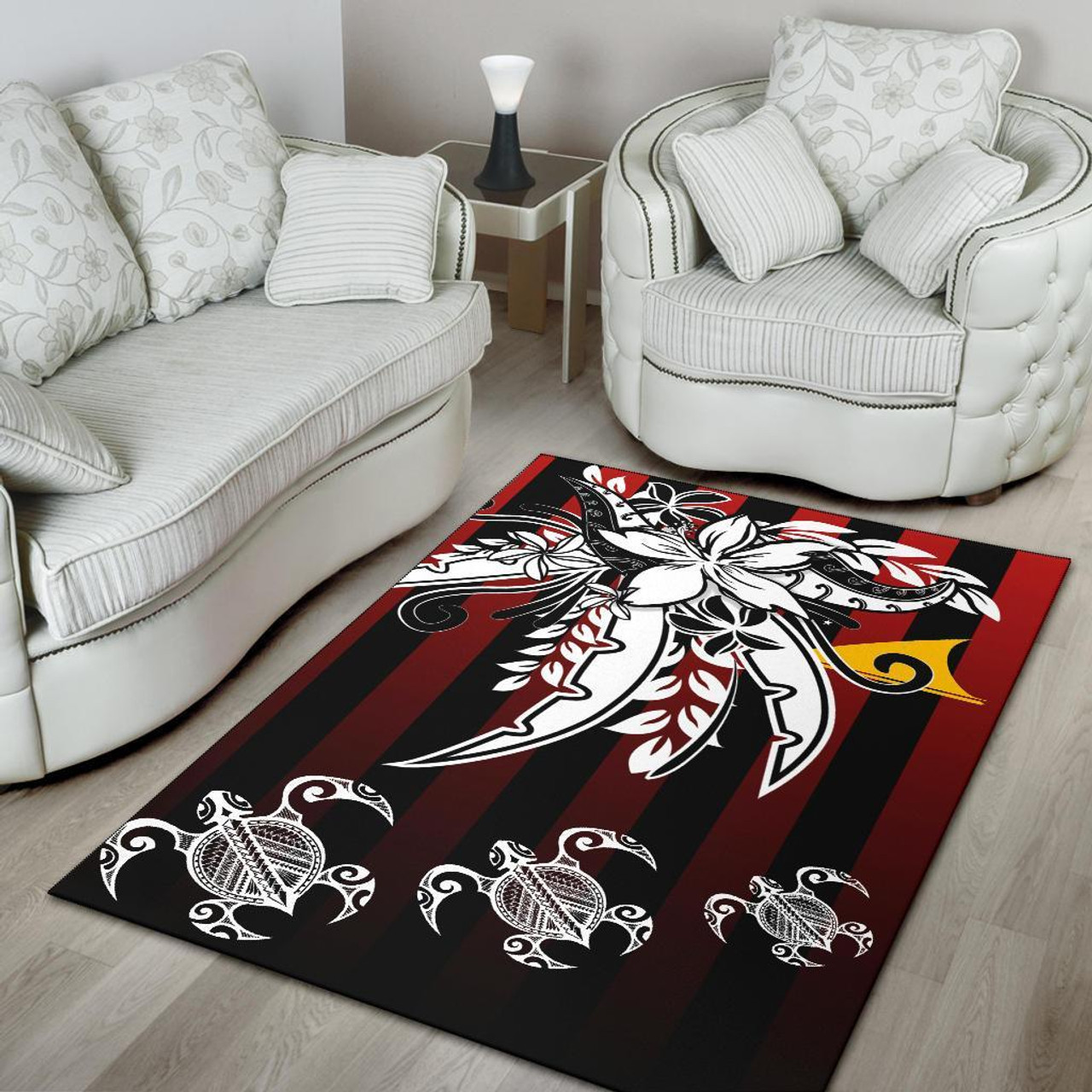 Tokelau Area Rug - Vertical Stripes Style Polynesian 4