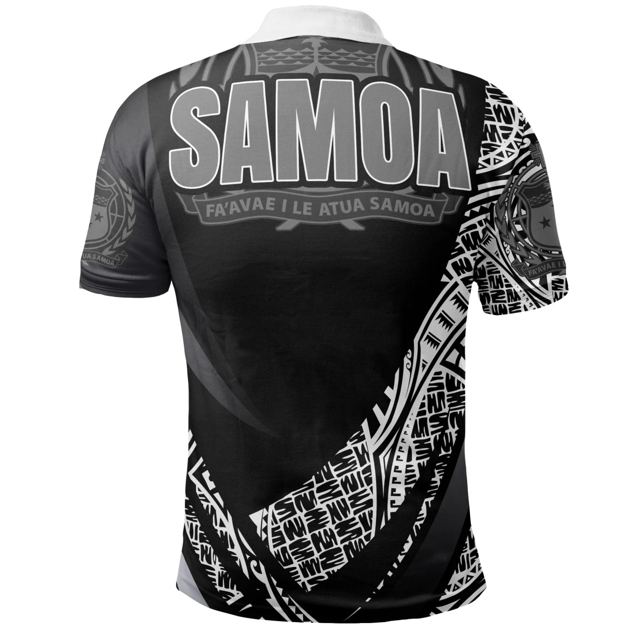 Samoa Polo Shirt - White Polynesian Patterns Sport Style 2