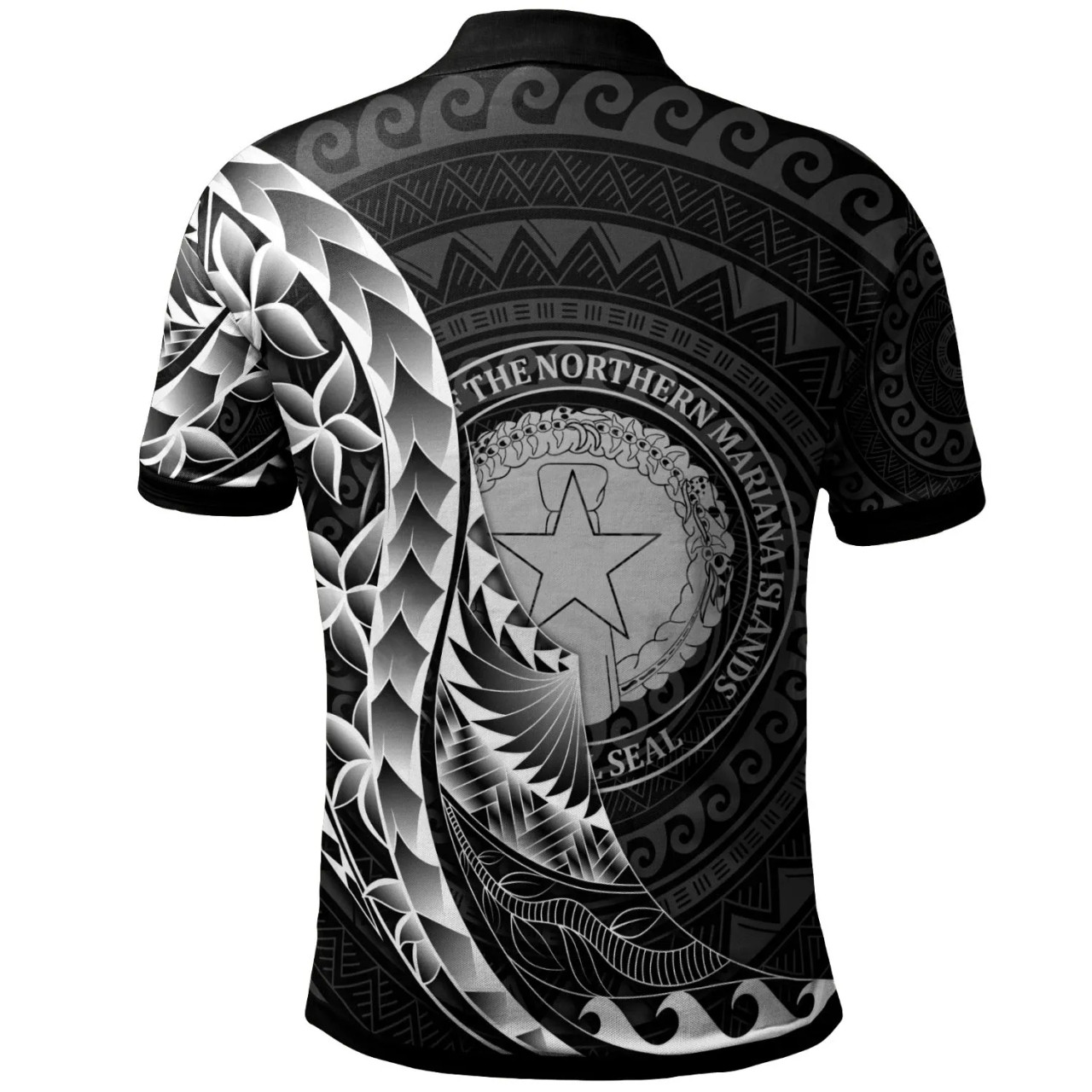 Northern Mariana Islands Polo Shirt - Custom Personalised Polynesian Pattern Style 2
