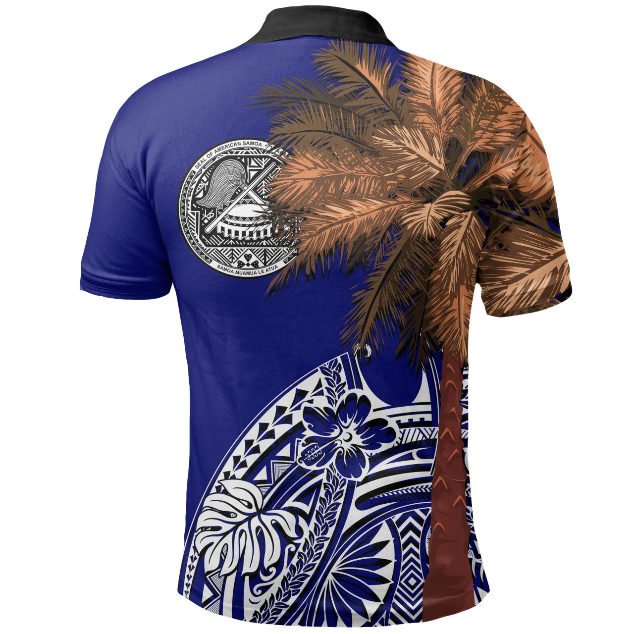 American Samoa Polo Shirt - Polynesian Palm Tree Flag 2