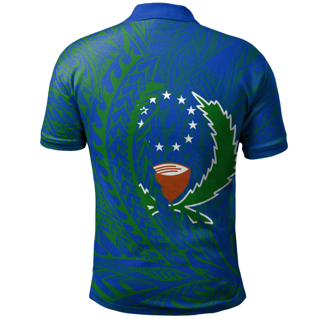 Pohnpei State Polo Shirt - Custom Personalised Wings Style Flag Color 2