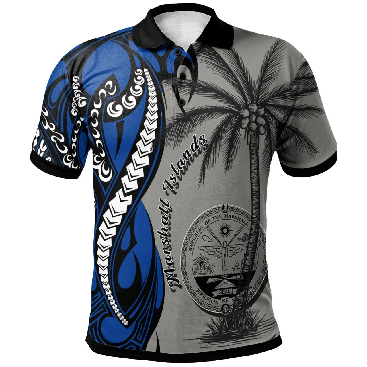 Marshall Islands Polo Shirt - Classical Coconut Tree 1