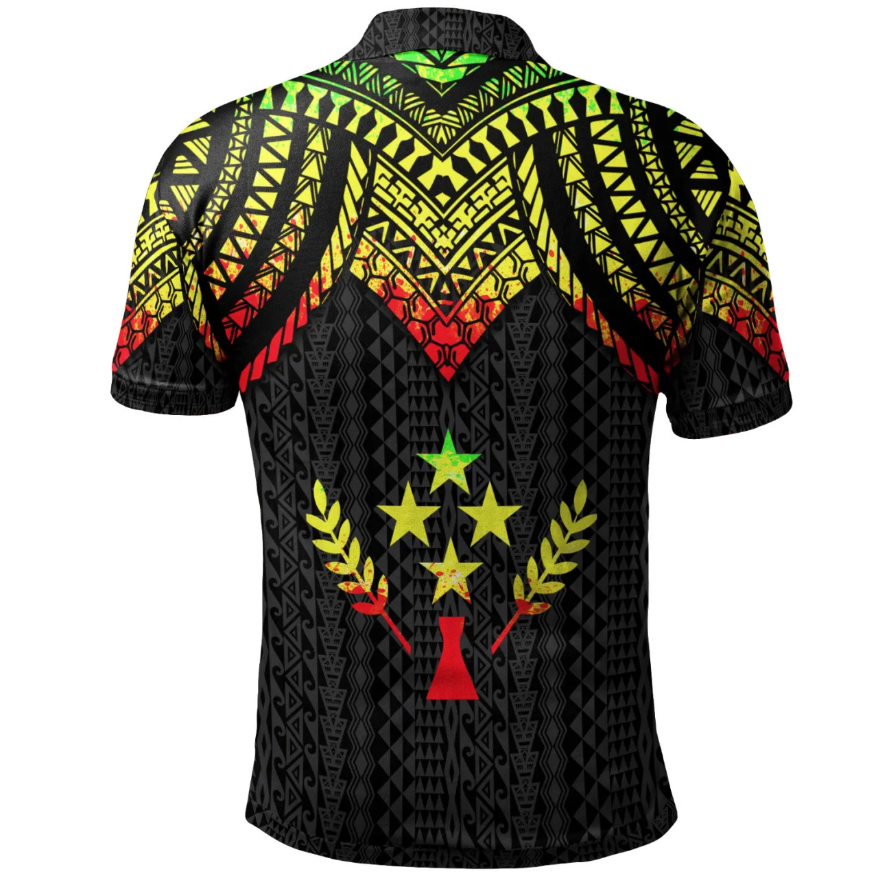 Kosrae Custom Personalised Polo Shirt - Polynesian Armor Style Reagge 2