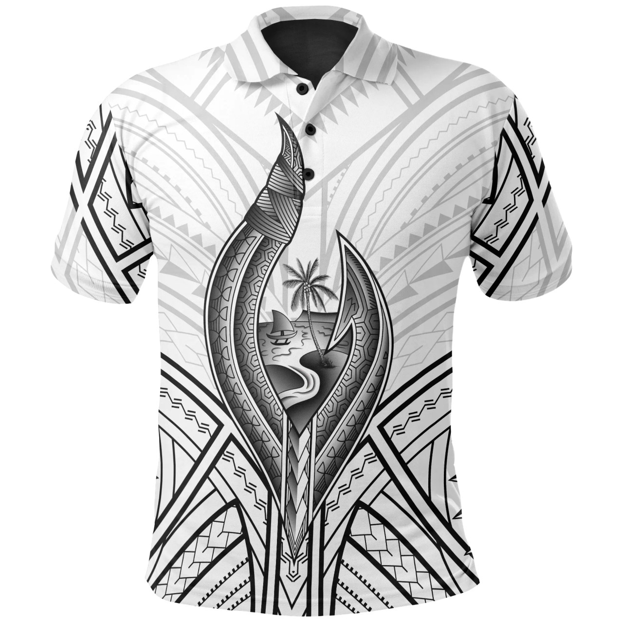 Guam Polo Shirt - Guam Seal Chamorro Tribal 1