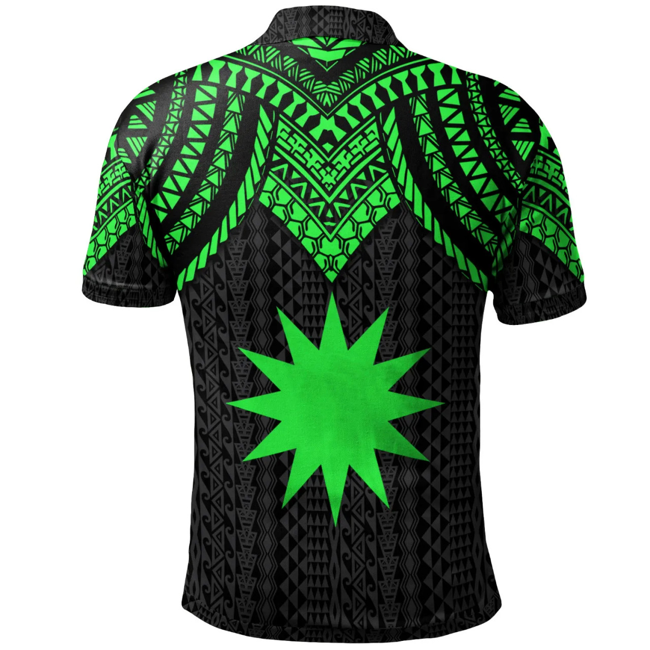 Nauru Polo Shirt - Polynesian Armor Style Green 2