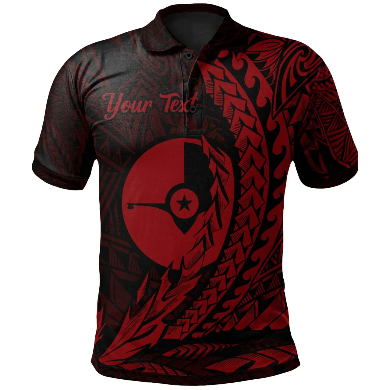 Yap State Polo Shirt - Red Custom Personalised Wings Style 1