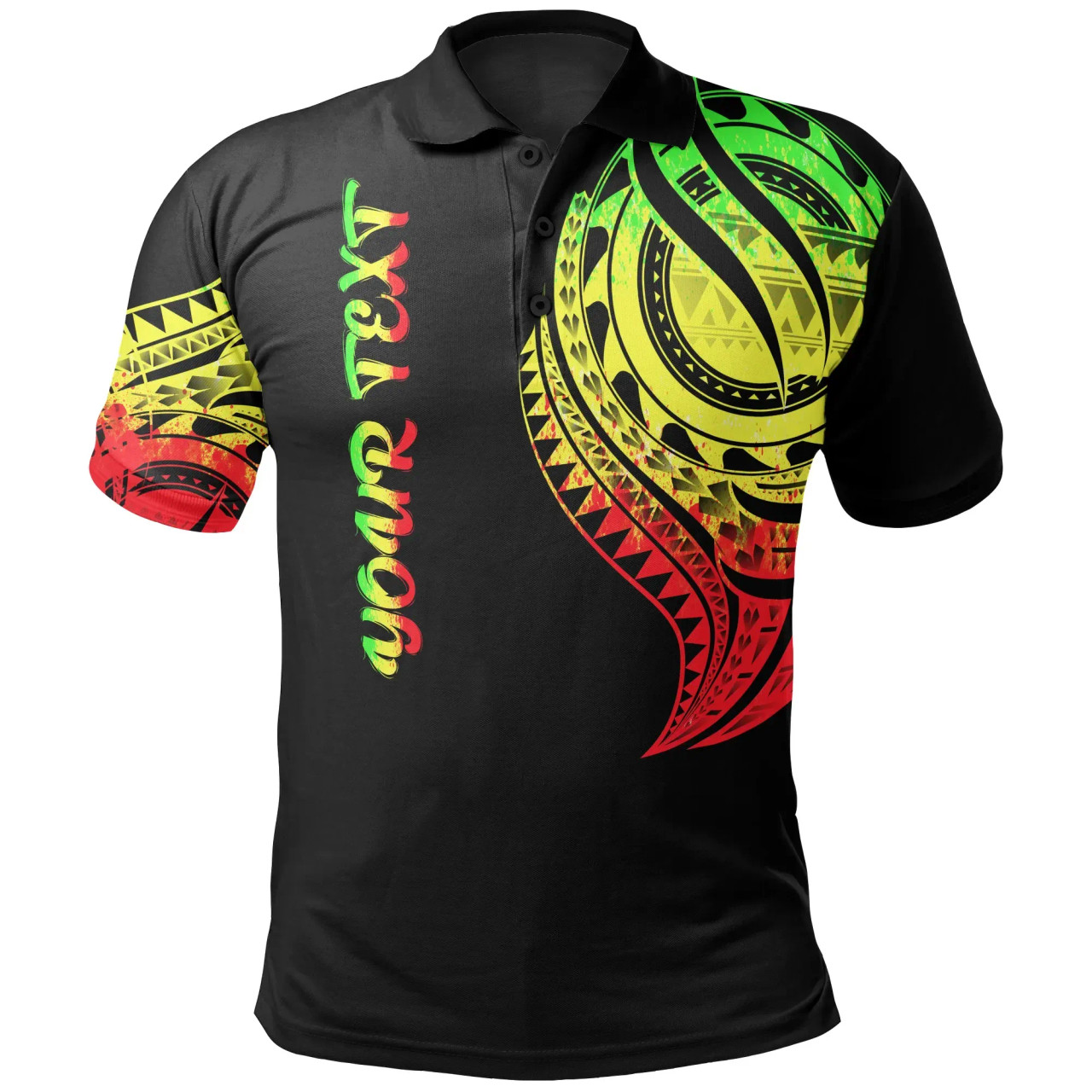 Guam Custom Personalised Polo Shirt - Guam Tatau Reggae Patterns 1