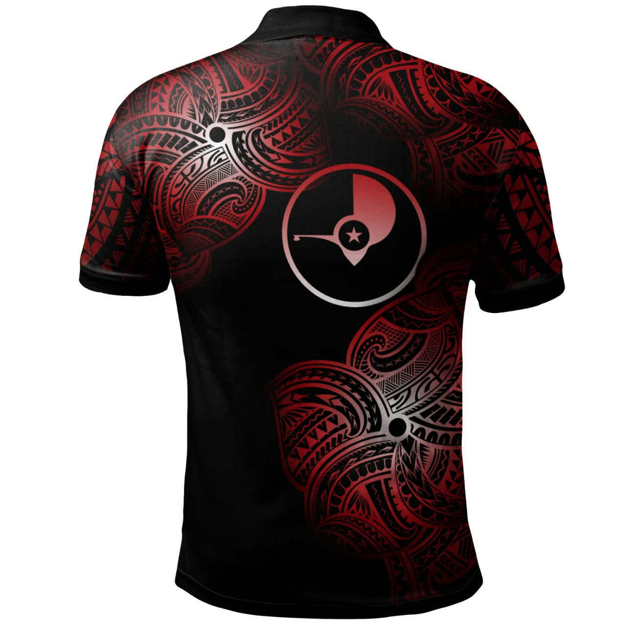 Yap Micronesia Custom Personalized Polo Shirt - Yap Tribal Flower Red 2