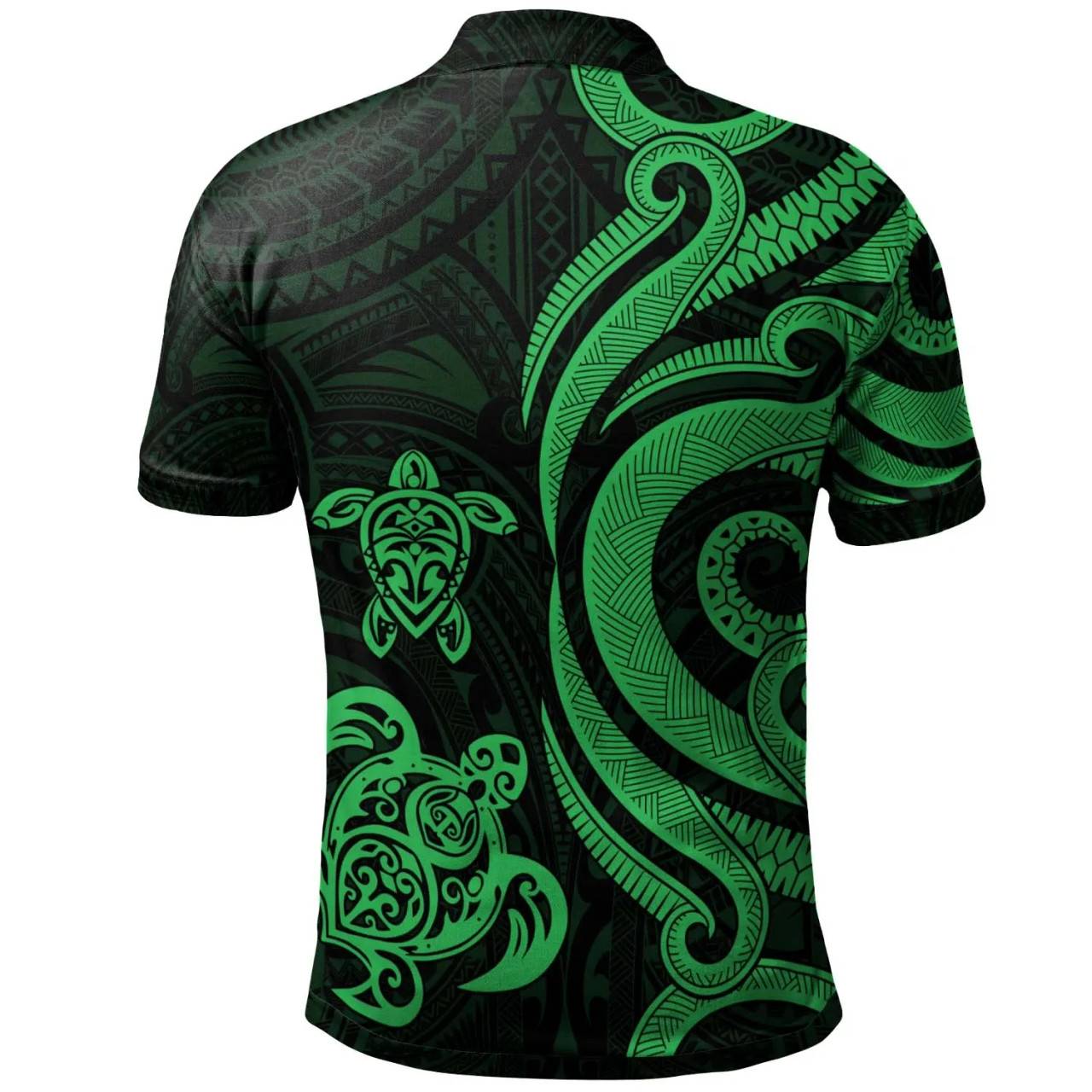 New Caledonia Polo Shirt - Green Tentacle Turtle 2