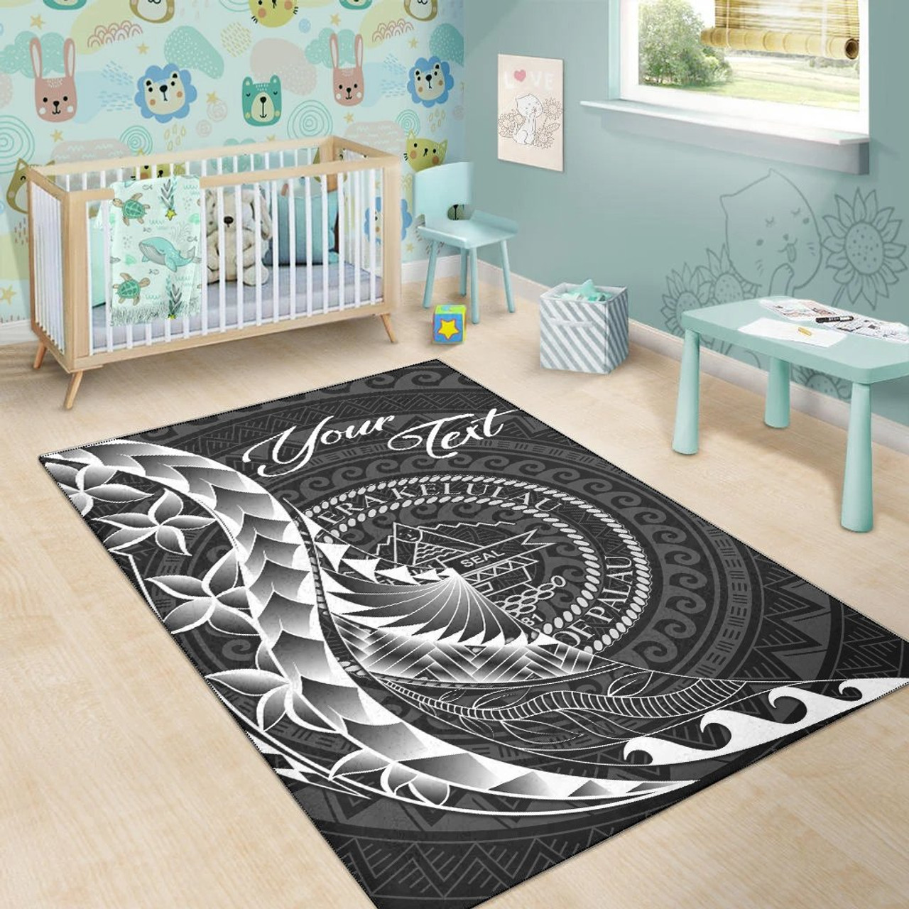 Palau Area Rug - Custom Personalised Polynesian Pattern Style Polynesian 4