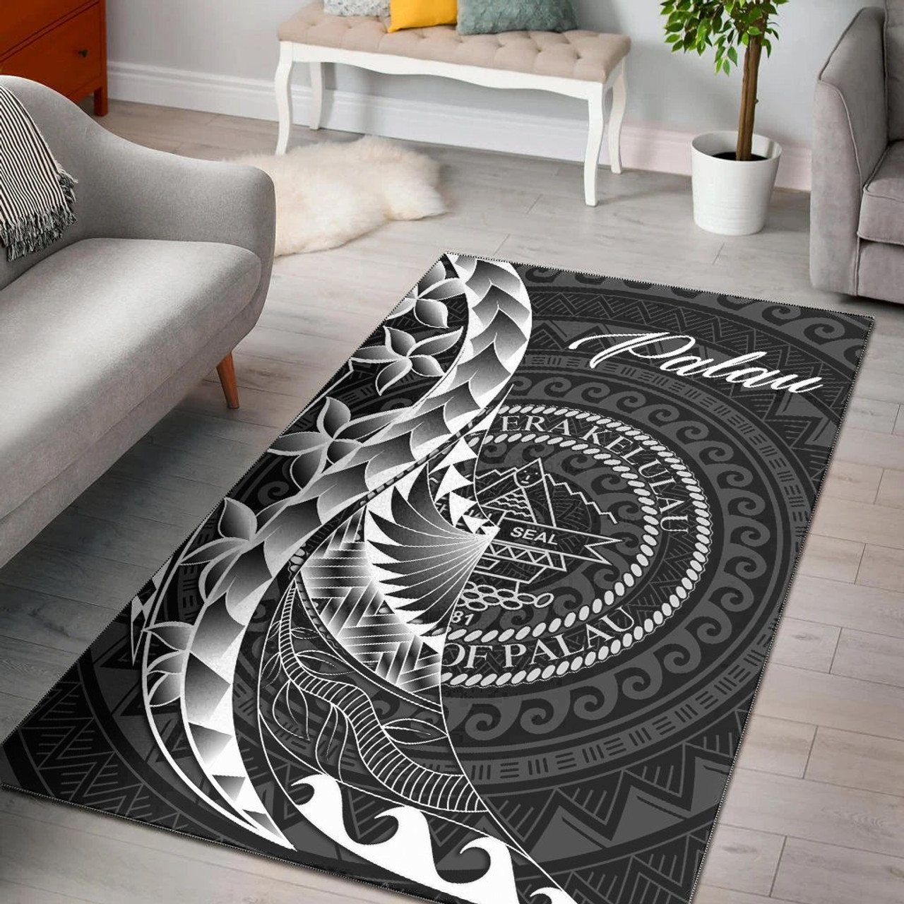 Palau Area Rug - Polynesian Pattern Style Polynesian 1