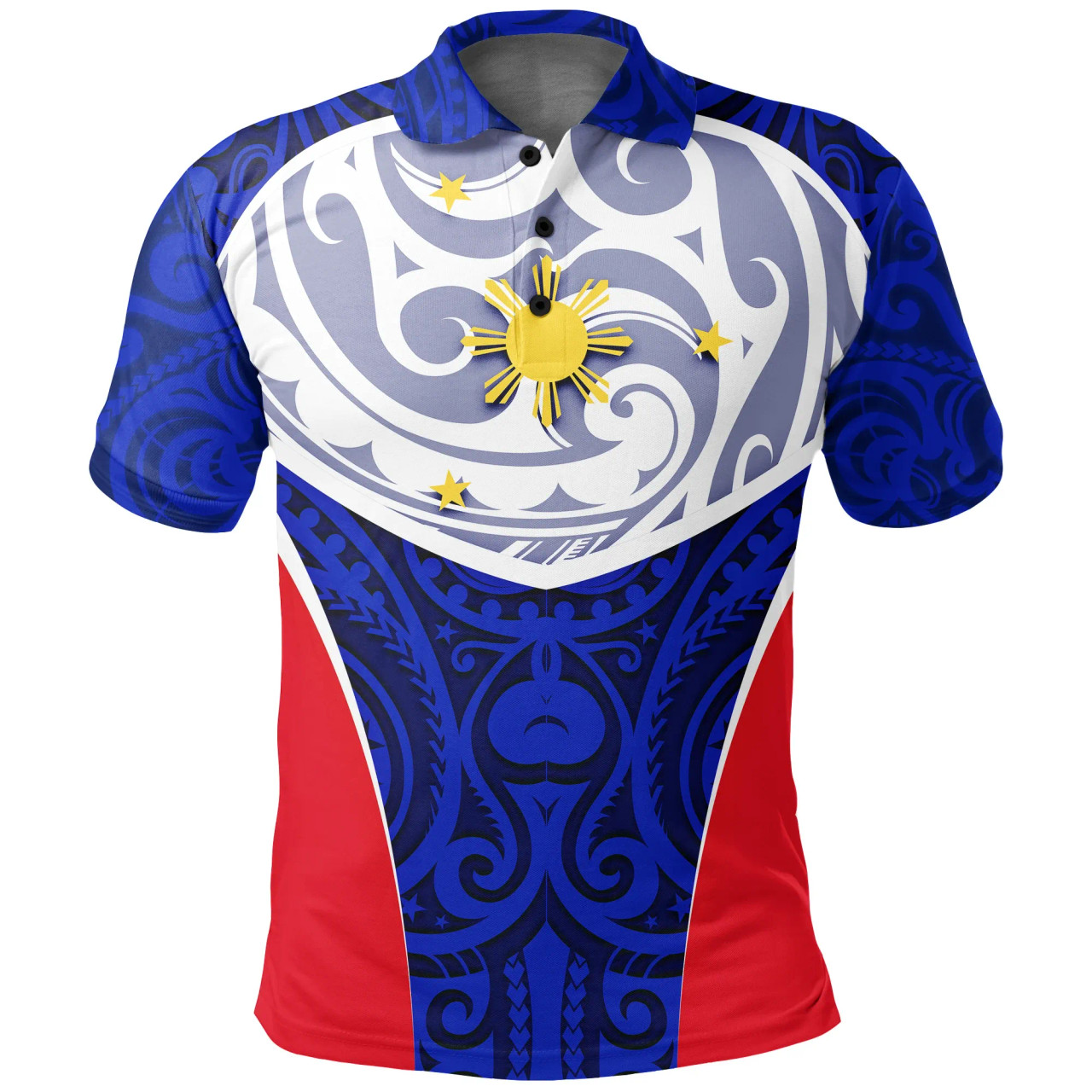 Philippines Polo Shirt - Polynesian Pattern Sport 1