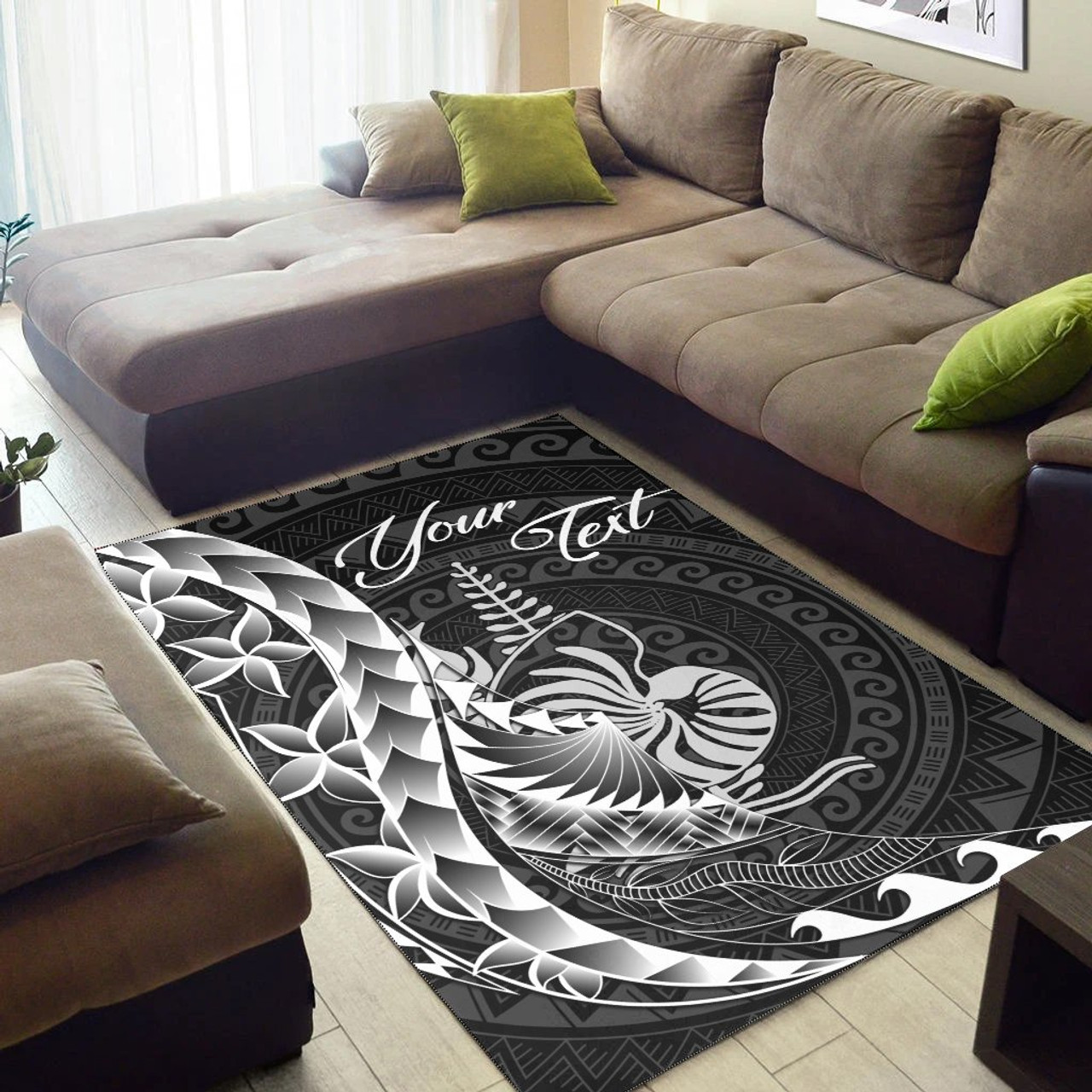 New Caledonia Area Rug - Custom Personalised Polynesian Pattern Style Polynesian 7