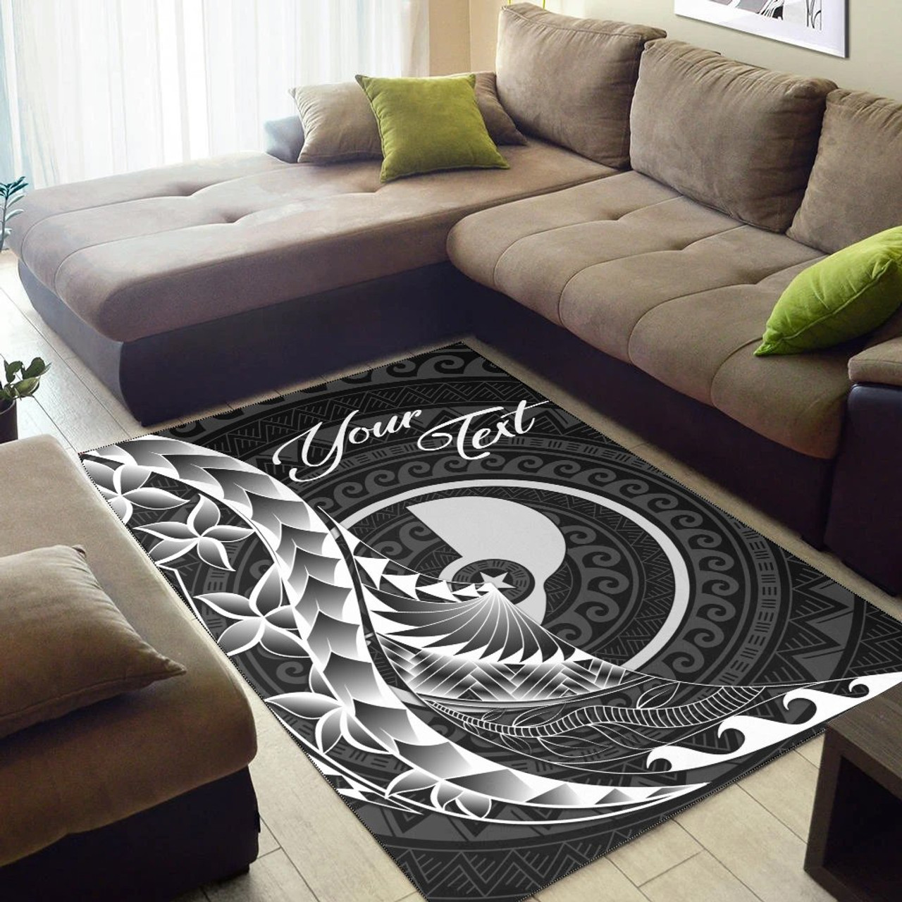 Yap Area Rug - Custom Personalised Polynesian Pattern Style Polynesian 7