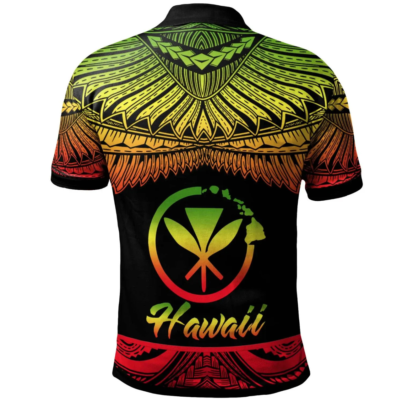 Hawaii Polynesian Polo Shirt - Poly Tattoo Reggae Version 2