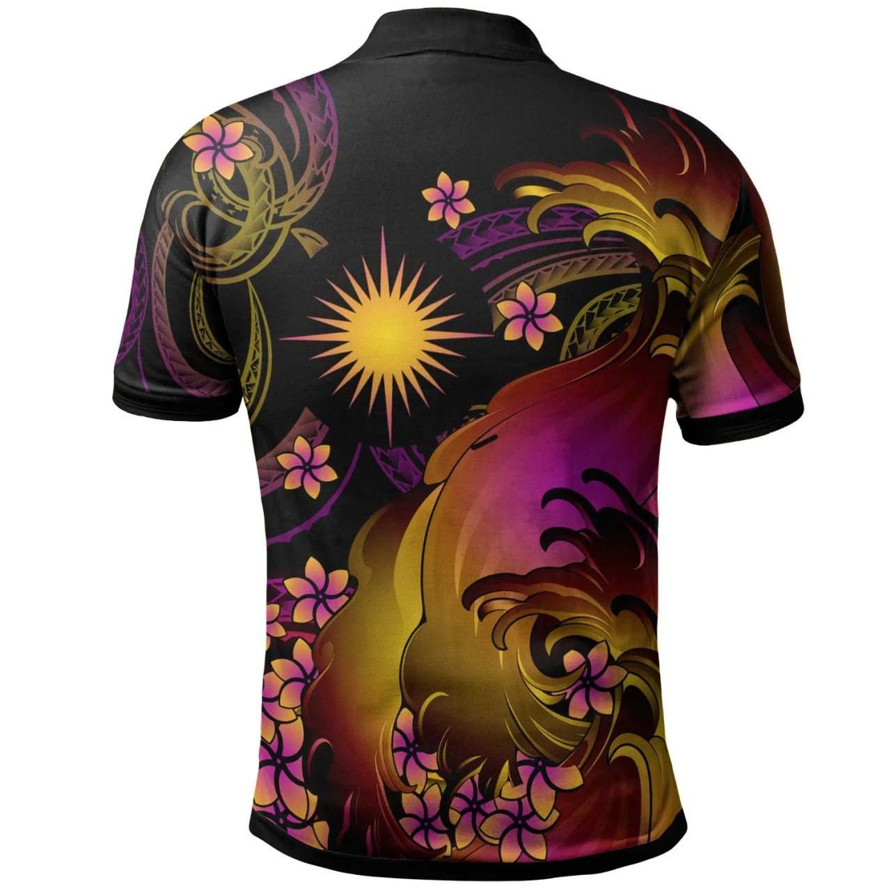 Marshall Islands Custom Personalised Polo Shirt - Marshall Islands in wave 2