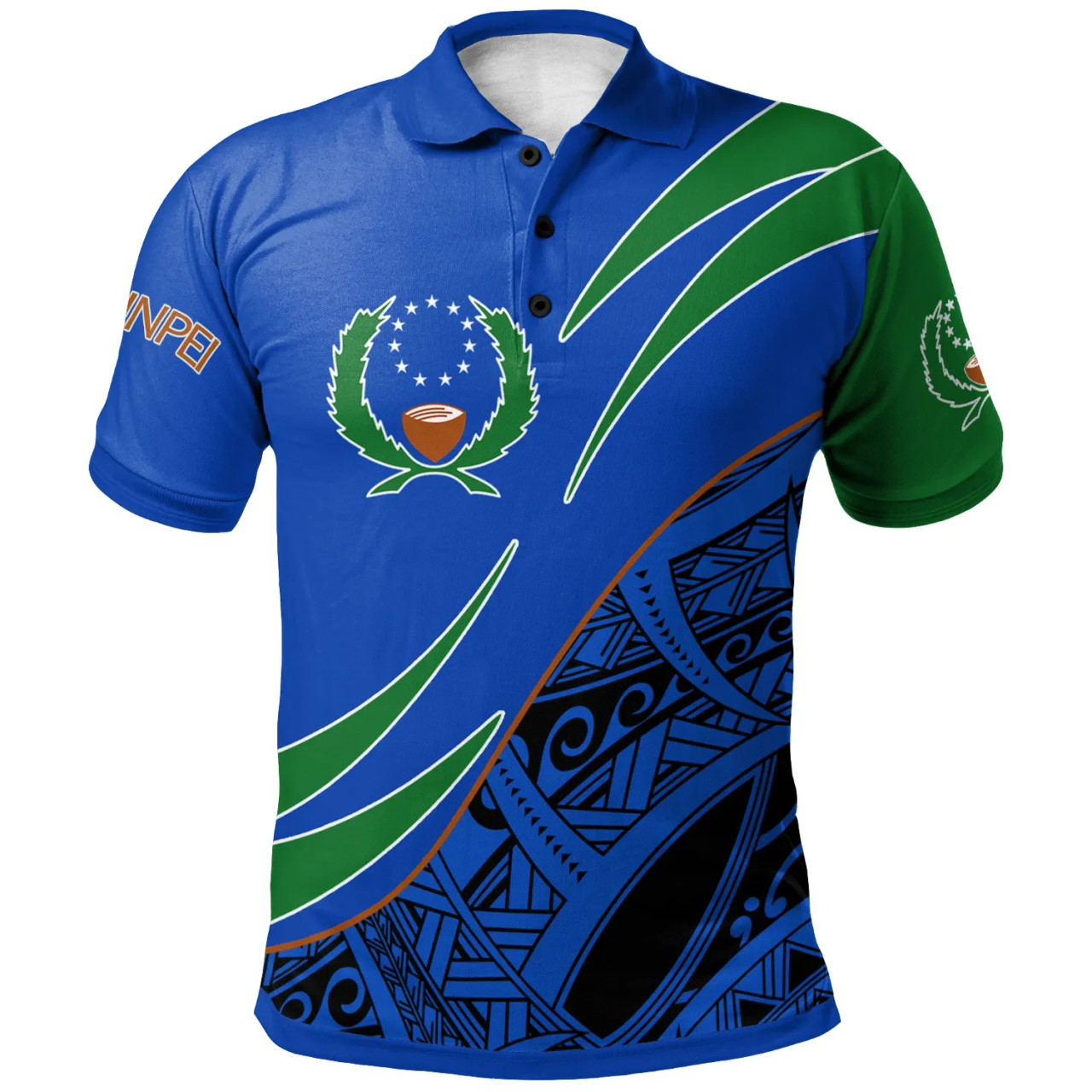 Pohnpei Polo Shirt - Symmetrical Lines 1