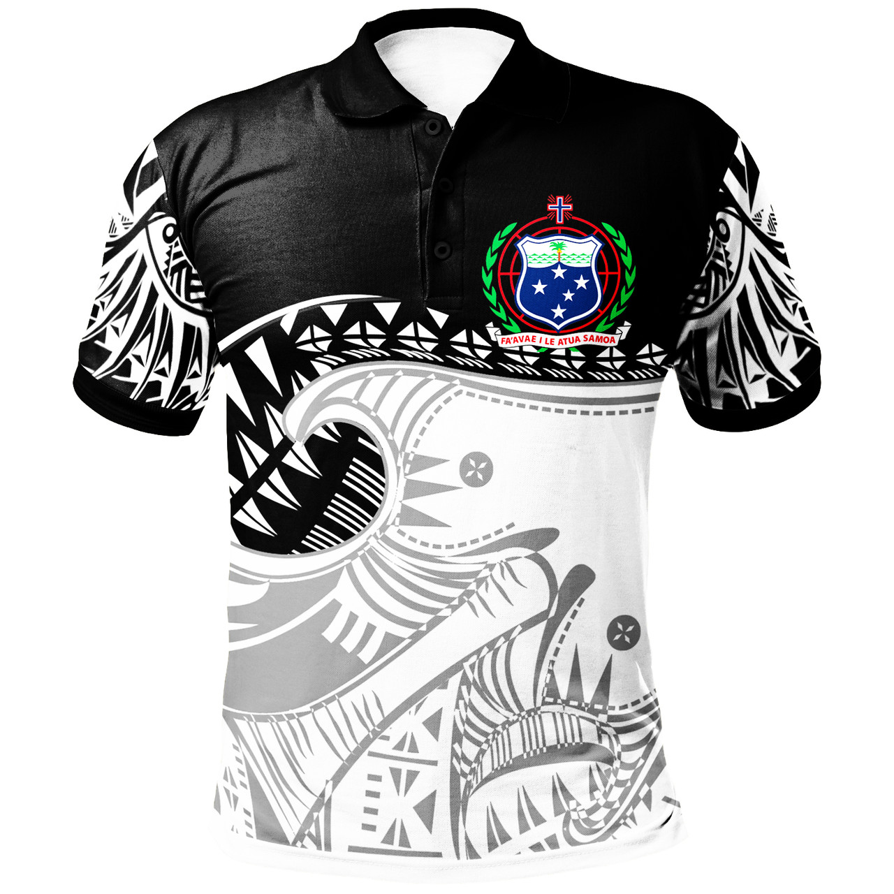 Samoa Custom Personalised Polo-Shirt - Dynamic Sport Style Black Color