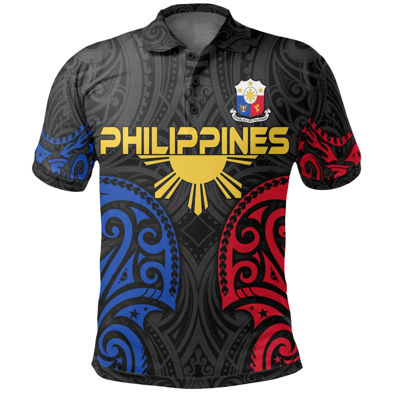The Philippines Custom Personalised Polo Shirt - Filipino Spirit 2