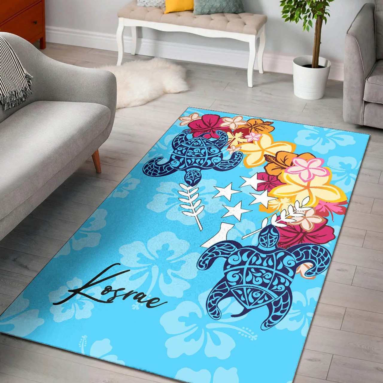 Kosrae Area Rug - Tropical Style Polynesian 1