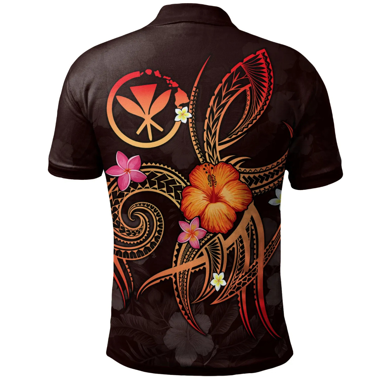 Polynesian Hawaii Personalised Polo Shirt - Legend of Kanaka Maoli (Red) 2