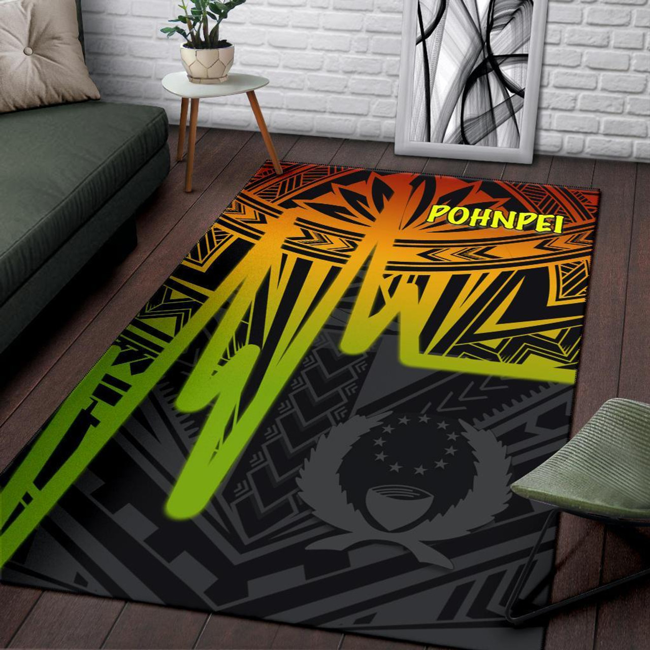 Pohnpei Area Rug - Pohnpei Seal In Heartbeat Patterns Style (Reggae) Polynesian 1