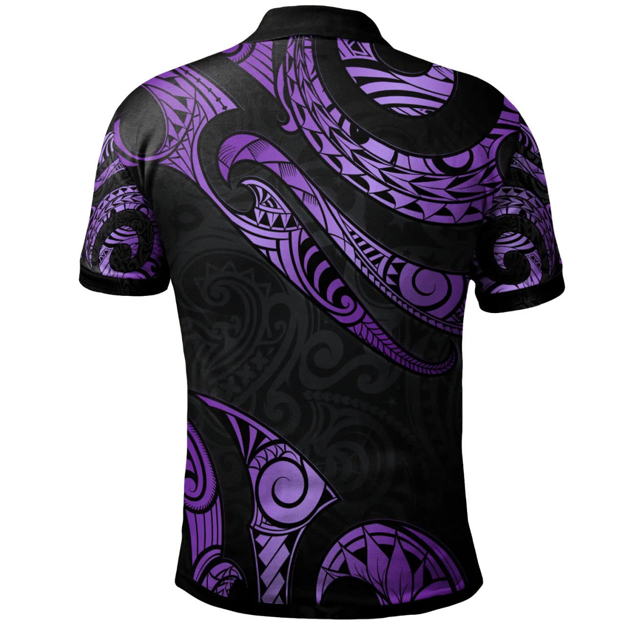 Niue Polynesian Polo Shirt - Poly Tattoo Purple Version 2