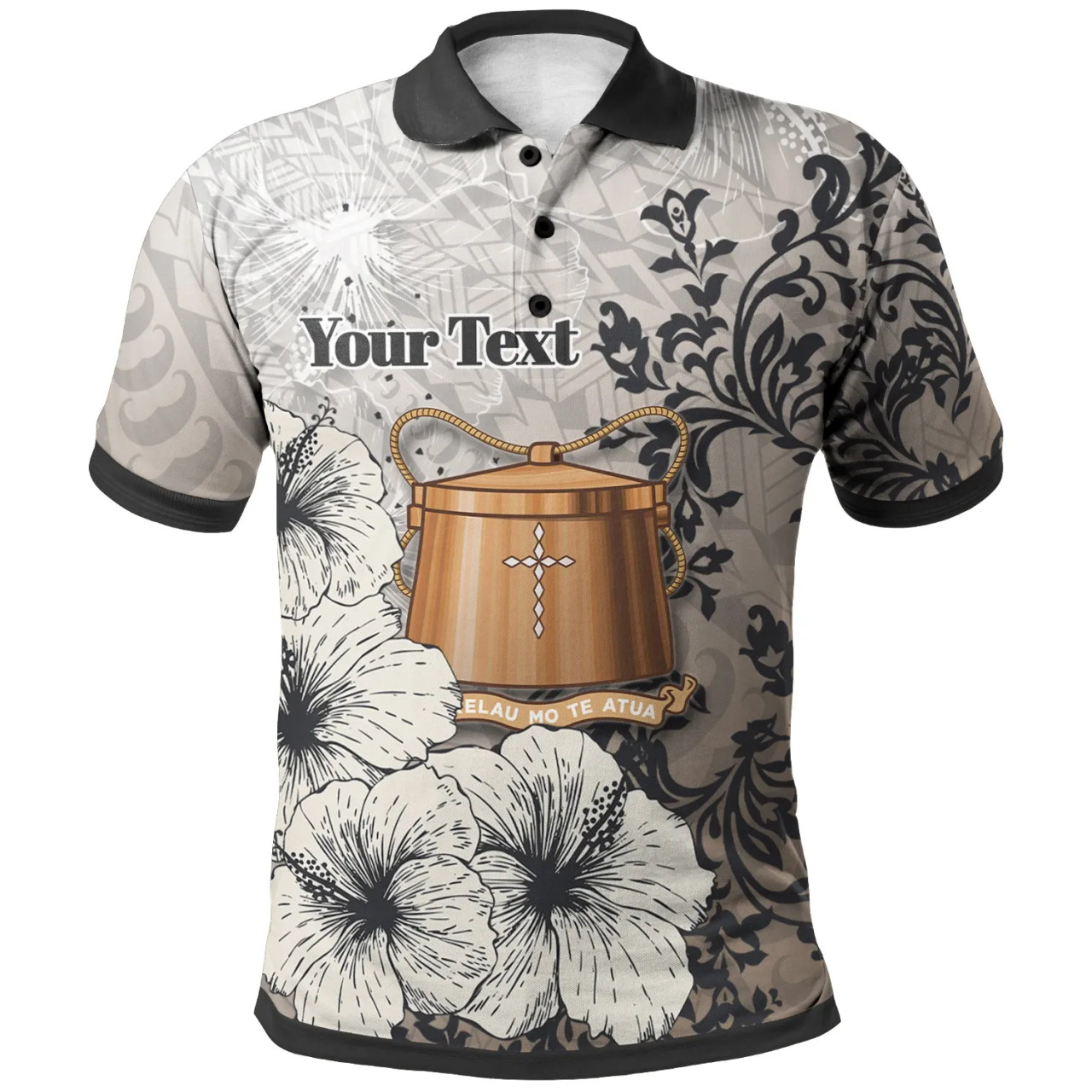 Tokelau Polo - Custom Personalised Vintage Luxury Floral Style 1