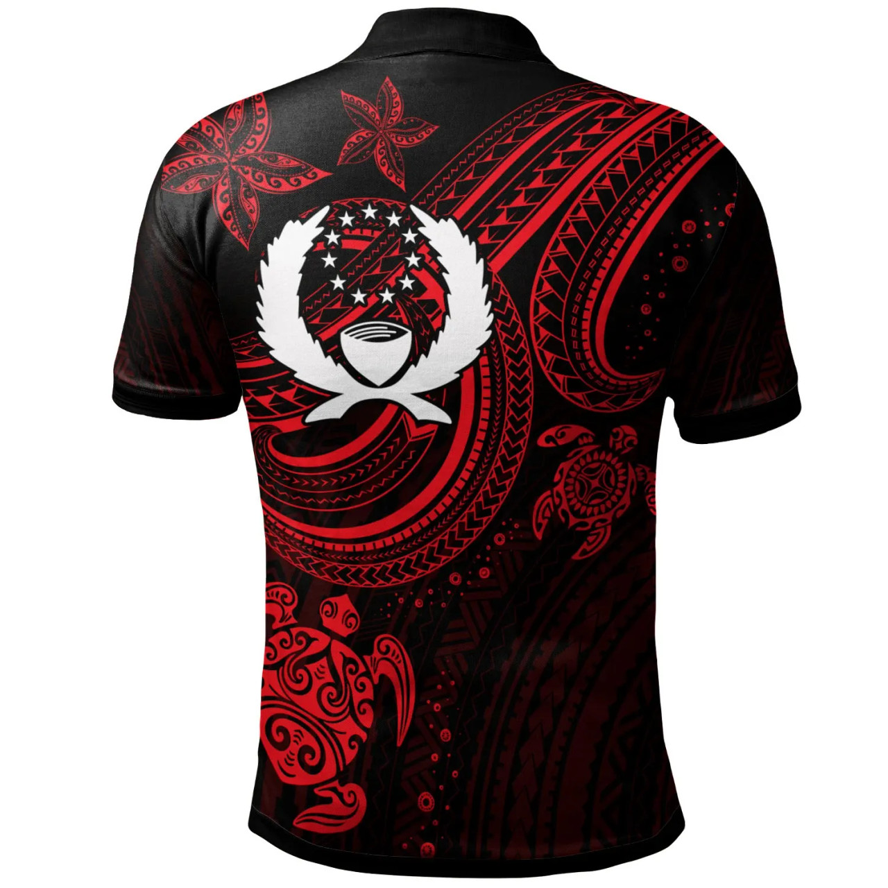 Pohnpei Custom Personalised Polo Shirt - Red Turtle 2