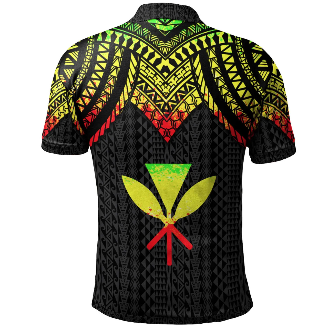 Hawaii Custom Personalised Polo Shirt - Polynesian Armor Style Reagge 2