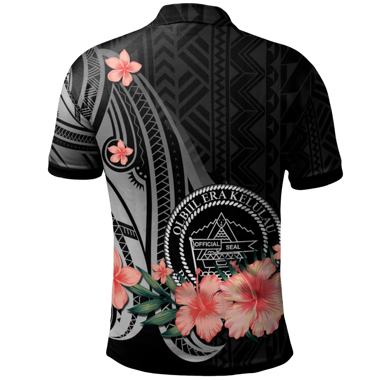 Palau Polo Shirt - Polynesian Hibiscus Pattern Style 2