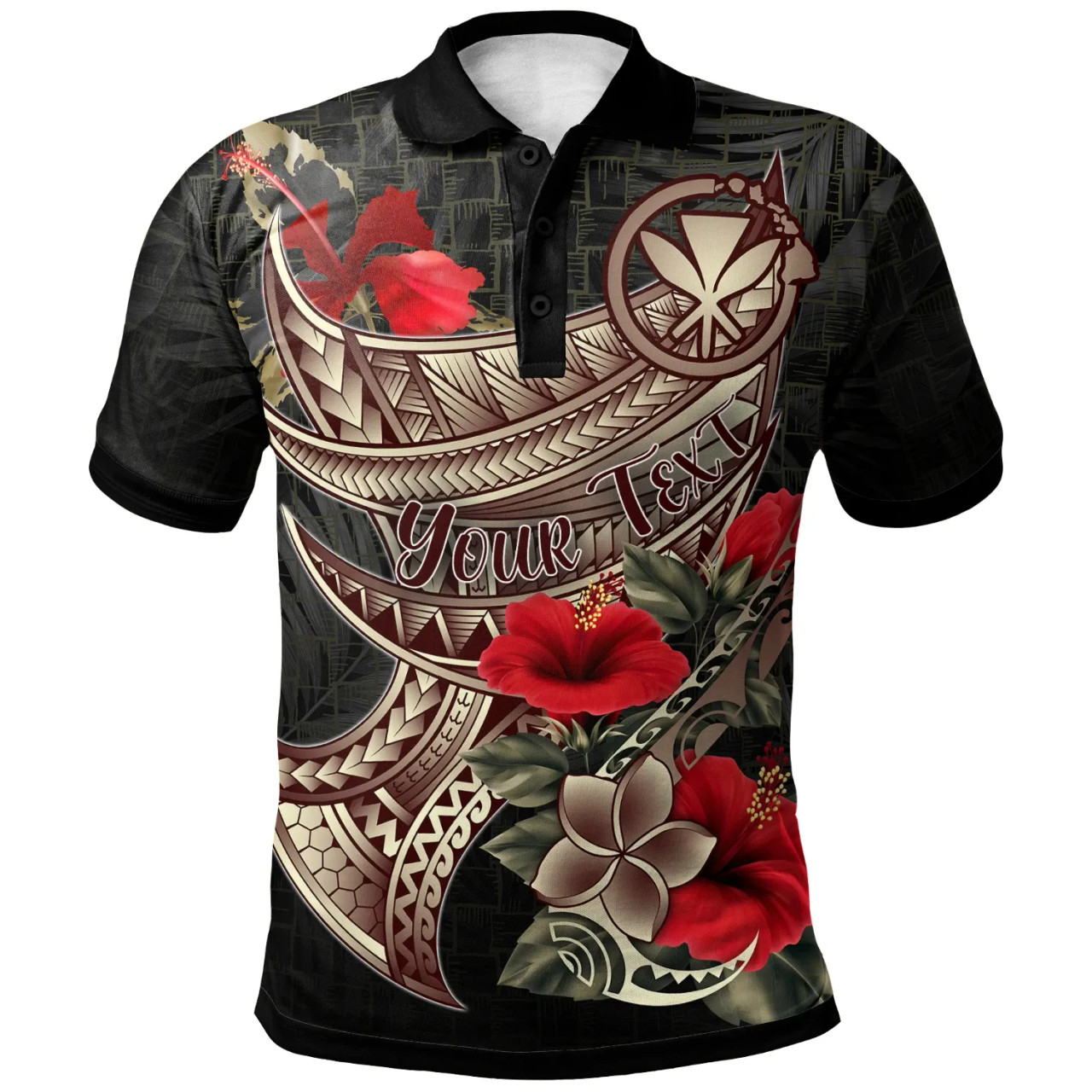 Hawaii Custom Personalised PoLo Shirt - Kanaka Maoli Polynesian Tribal Tatoo 1