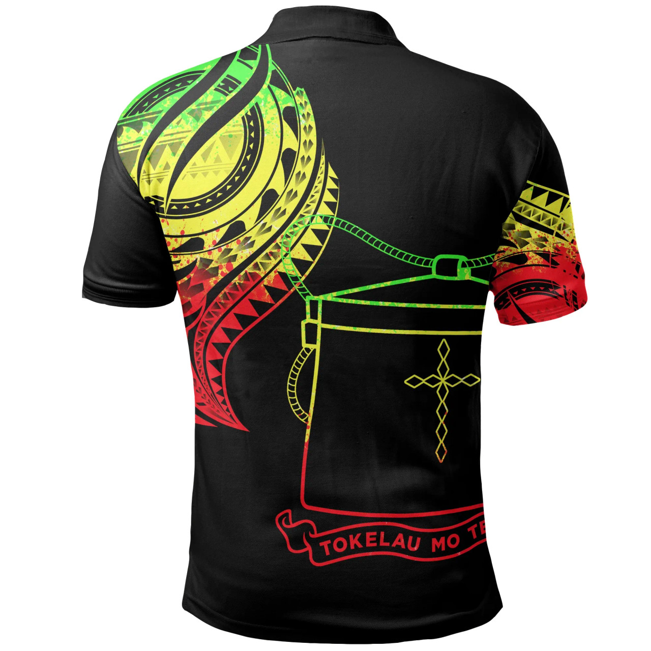 Tokelau Custom Personalised Polo Shirt - Tokelau Tatau Reggae Patterns 2