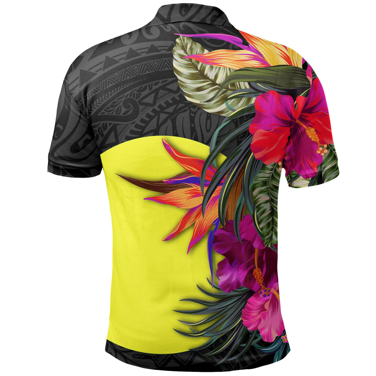 Palau Polo Shirt - Hibiscus Polynesian Pattern 2