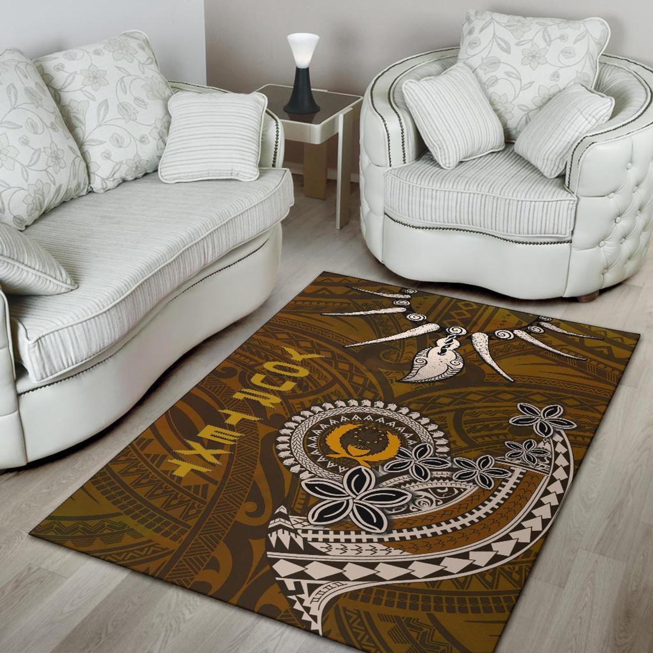 Pohnpei Custom Personalised Area Rugs - Polynesian Boar Tusk Polynesian 5