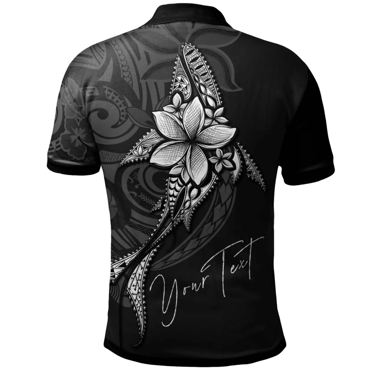 Guam Custom Personalised Polo Shirt - Fish With Plumeria Flowers Style 2