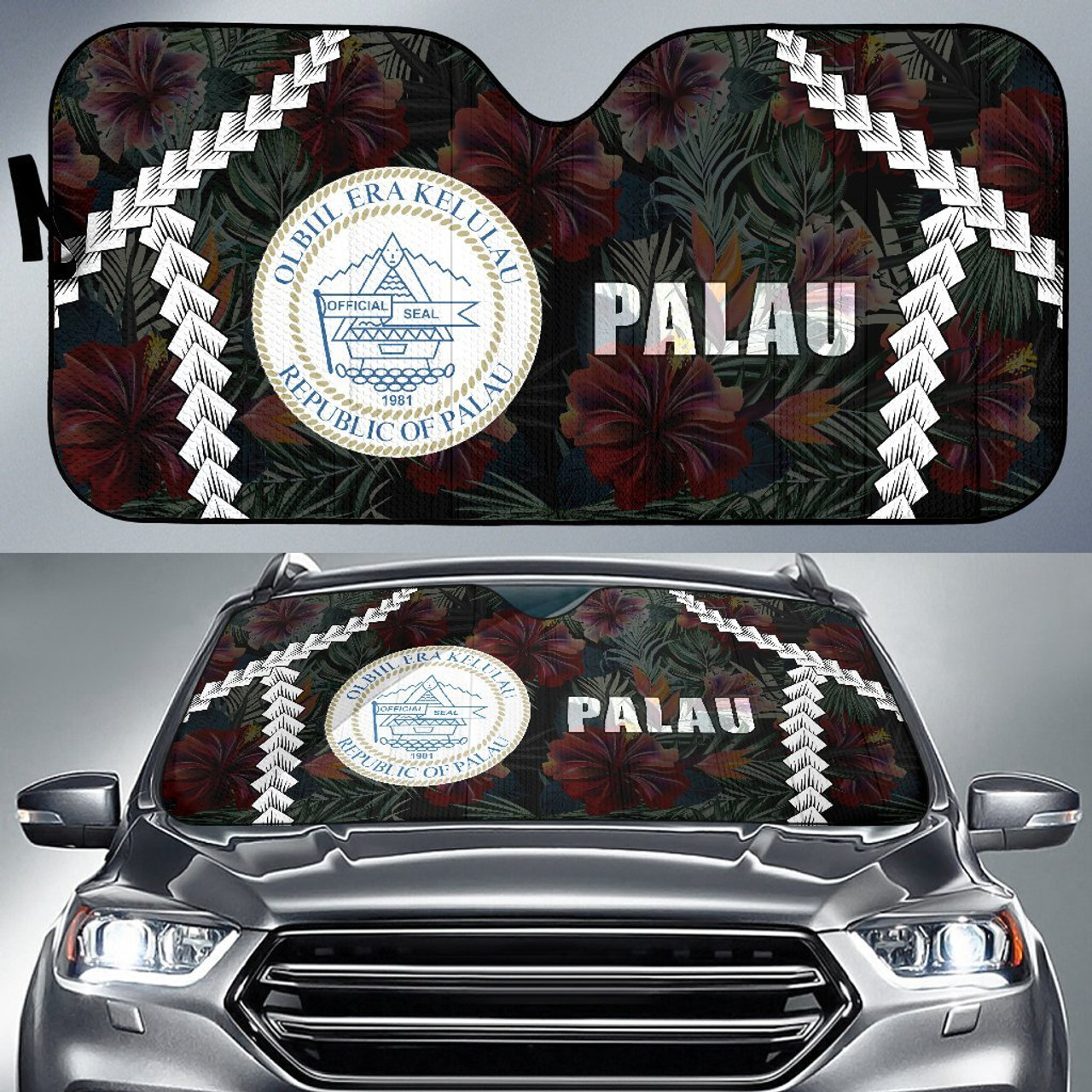 Palau Auto Sun Shades - Chain Polynesian