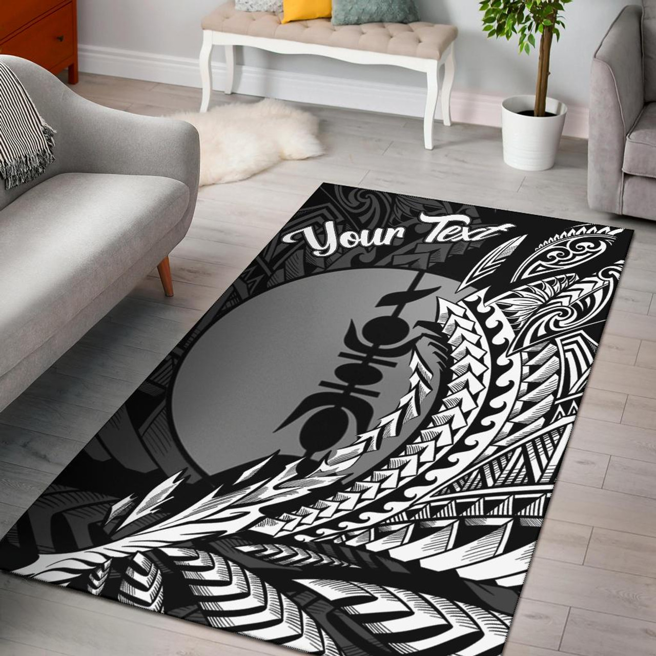 New Caledonia Area Rug - Custom Personalised Wings Style Polynesian 1