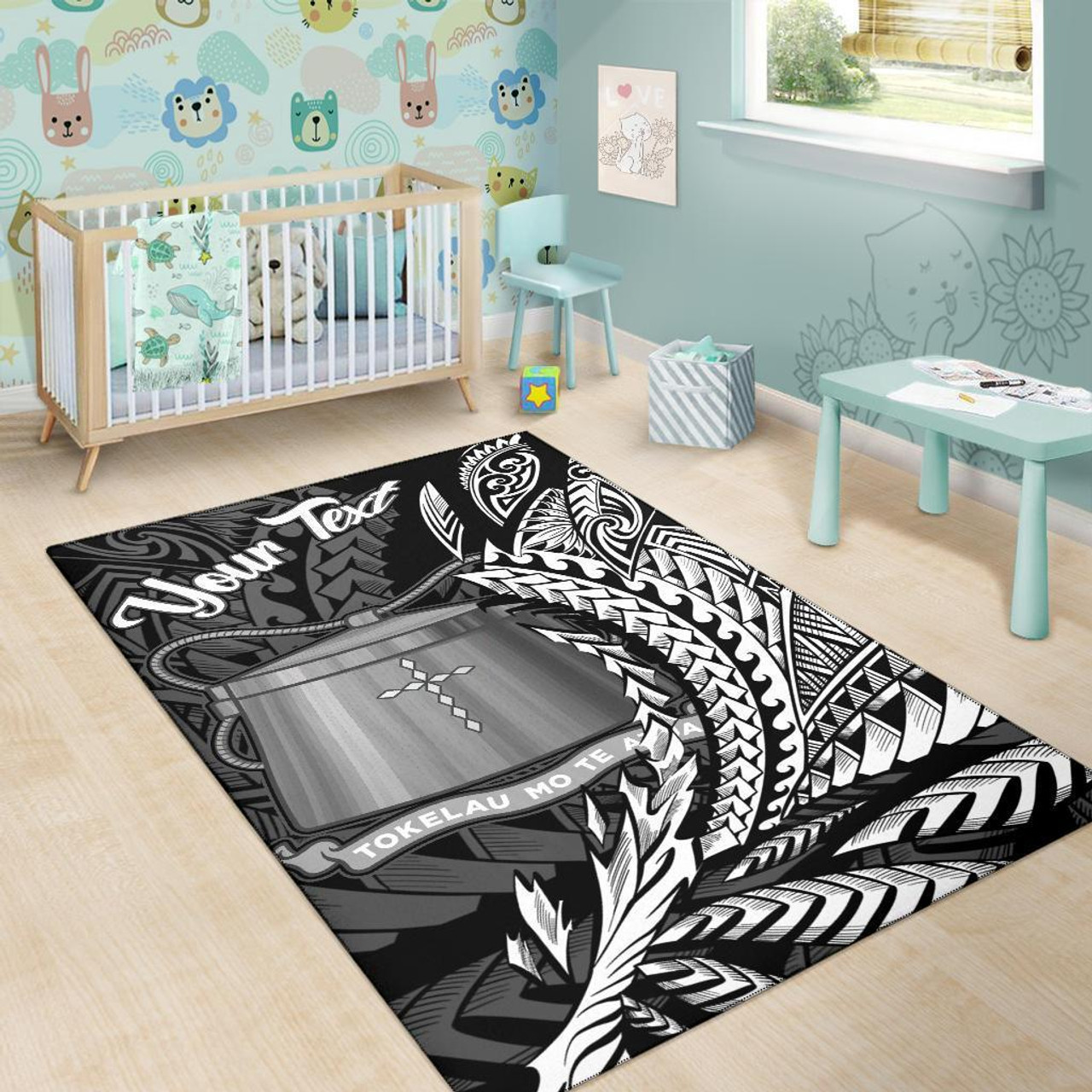 Tokelau Area Rug - Custom Personalised Wings Style Polynesian 6