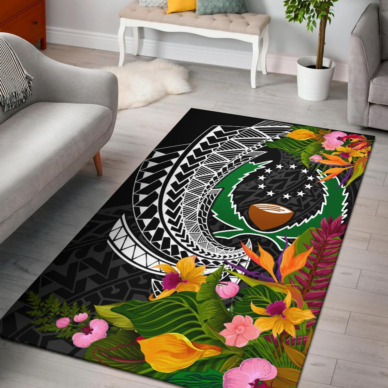 Pohnpei State Area Rug - Seal Spiral Polynesian Patterns Polynesian 1