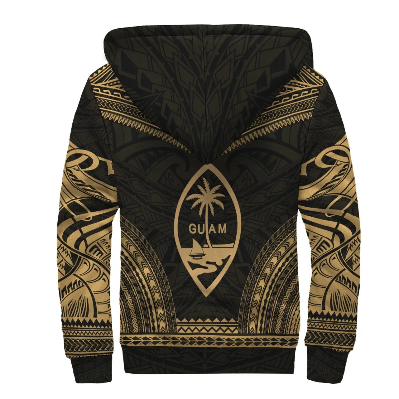 Guam Sherpa Hoodie - Polynesian Chief Gold Version 2