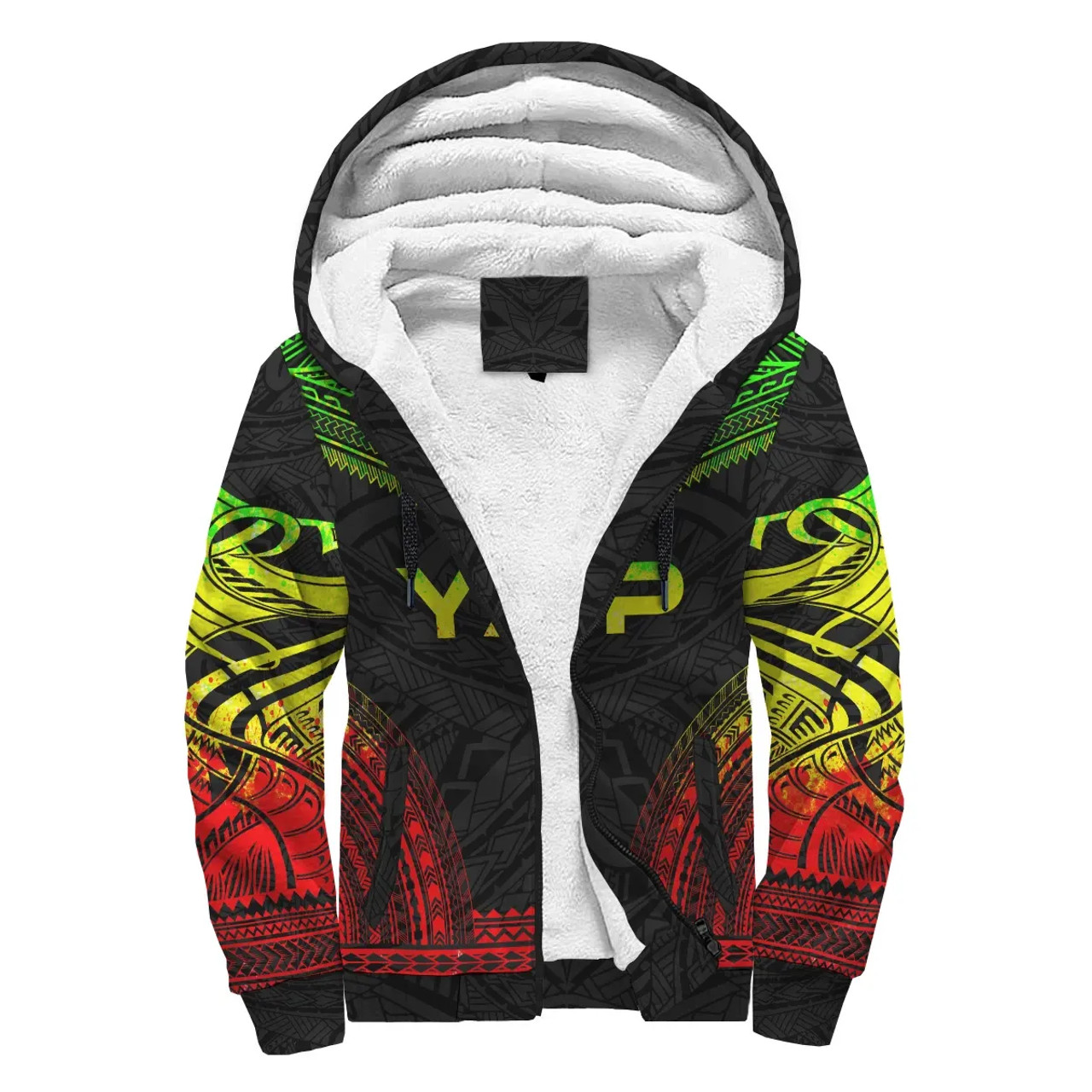 Yap Sherpa Hoodie - Polynesian Chief Reggae Version 1