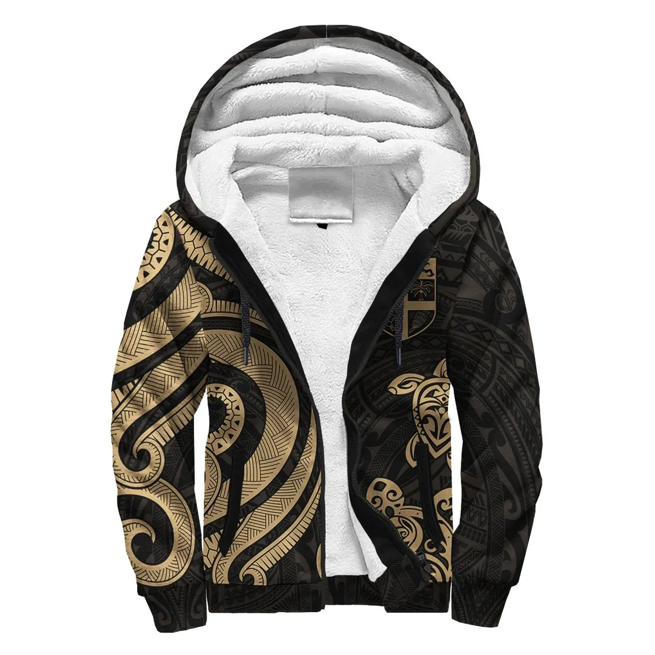 Fiji Sherpa Hoodie - Gold Tentacle Turtle 1