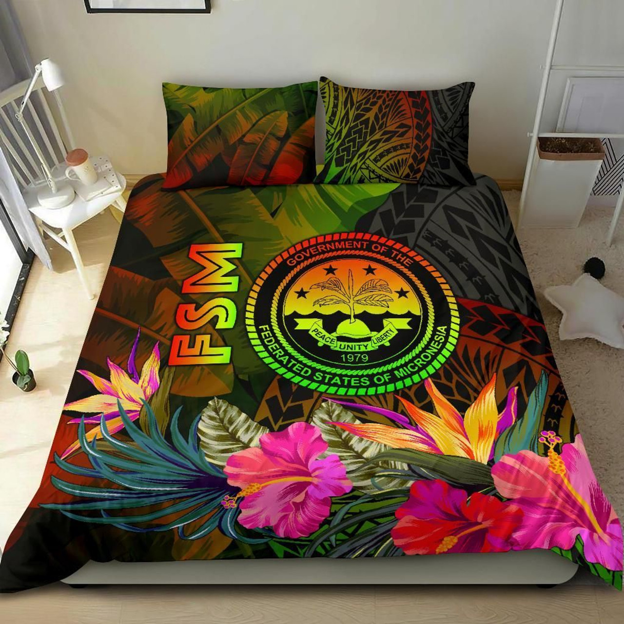 Yap State Bedding Set - Butterfly Polynesian Style 5