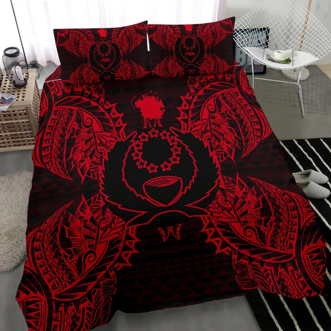 Pohnpei Micronesian Bedding Set - Red Tentacle Turtle 6